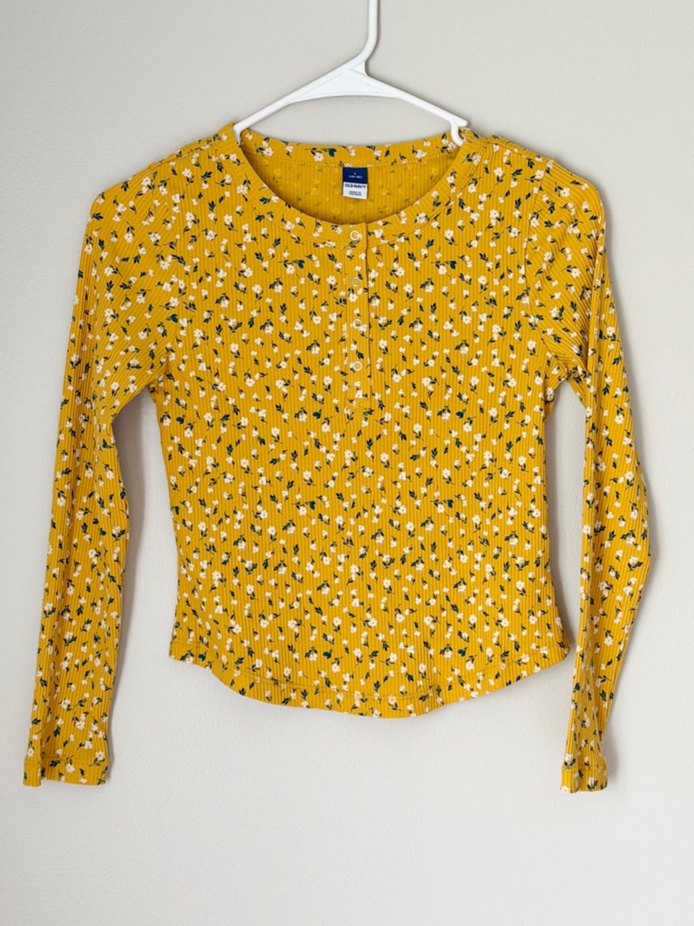 Old Navy Floral Long Sleeve Ribbed Top | NEW!